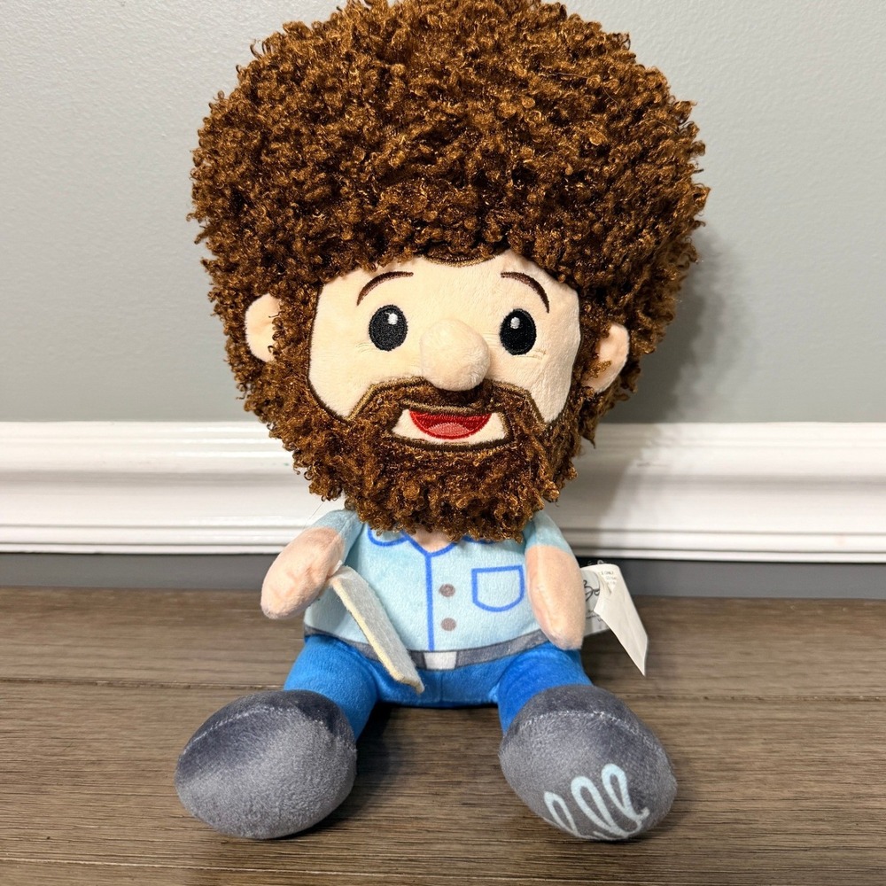 Bob‎ Ross Plush Stuffed Artist Figure The Joy of Painting Happy Little Trees